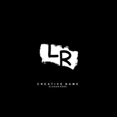 L R LR Initial logo template vector. Letter logo concept