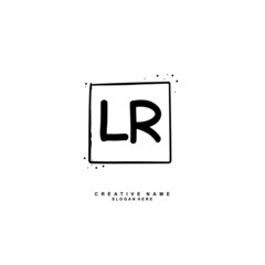 L R LR Initial logo template vector. Letter logo concept