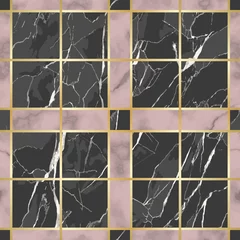 Gardinen Marble Vector Texture Luxury Check Seamless Pattern © kronalux