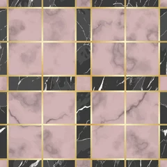 Keuken spatwand met foto Marble Vector Texture Luxury Check Seamless Pattern © kronalux