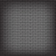 Gray brick wall. Vector illustration of brick wall