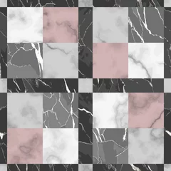 Plexiglas foto achterwand Marble Vector Texture Luxury Check Seamless Pattern © kronalux
