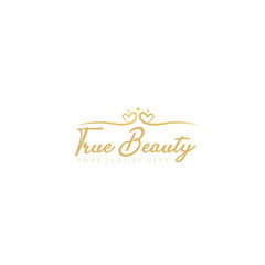 Fototapeta na wymiar Love Beauty Logo Fashion and Feminine