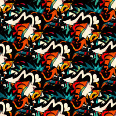 bright abstract pattern in the style of graffiti qualitative illustration for your design