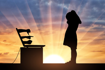 Conceptual image of cyber bullying children