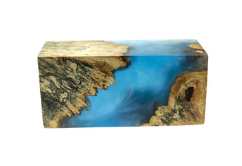 Casting epoxy resin Stabilizing burl Afzelia wood color abstract art background for blanks