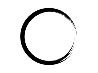 Grunge circle made of black paint.Grunge black ink circle.Grunge black logo.