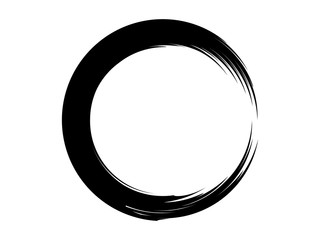 Grunge circle made of black paint.Grunge oval shape.Grunge logo design.
