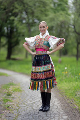 Slovak folklore. Slovakian folklore girl.