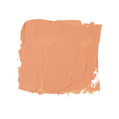 Art texture abstract beige paint square spot  isolated on white background - Image