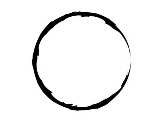 Grunge circle.Grunge oval shape.Grunge circle made for your design.