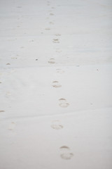 Fußabdruck Fussabdruck im Sand Strand