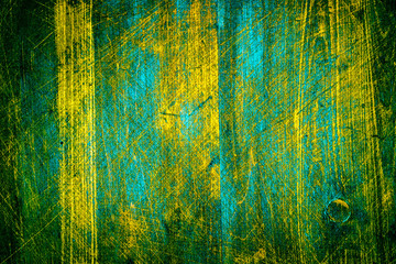 Wood natural background texture high quality close-up. Green painted vintage color with deep...