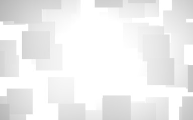 White abstract background. Misty backdrop with grey squares. 3D illustration