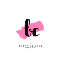 B C BC Initial logo template vector. Letter logo concept