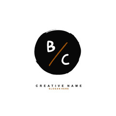 B C BC Initial logo template vector. Letter logo concept