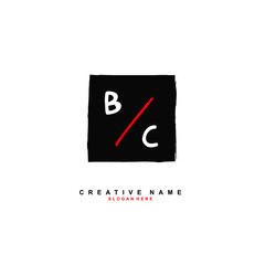 B C BC Initial logo template vector. Letter logo concept