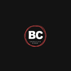 B C BC Initial logo template vector. Letter logo concept