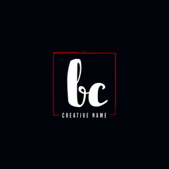 B C BC Initial logo template vector. Letter logo concept