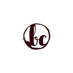 B C BC Initial logo template vector. Letter logo concept