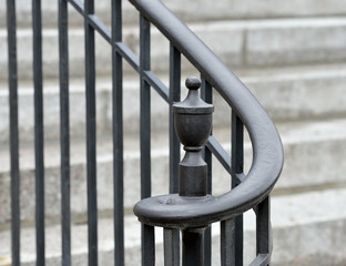 Iron Finial and Handrail Volute,  Detail