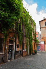 Foreshortening, Trastevere district, Rome, Lazio, Italy, Europe