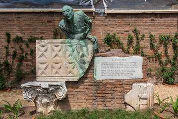  Trilussa, Monument, Poet, Writer,  Piazza Trilussa square, Trastevere neighborhood,Rome, Lazio,...