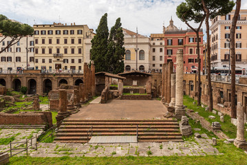 Fototapeta premium Roman Forum, Largo Argentina square, Cesare, Dead, Rome, Lazio, Italy, Europe