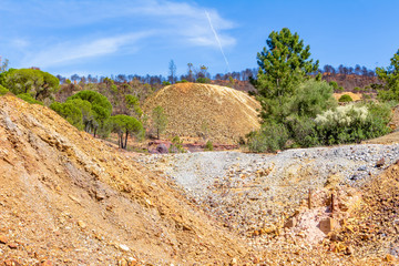 Mounds in the Peña del Hierro mine