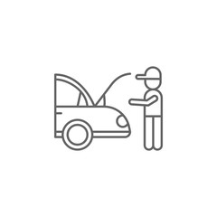 Maintenance, automotive service icon. Element of auto service icon. Thin line icon for website design and development, app development. Premium icon