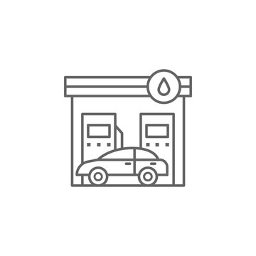 Car station icon. Element of auto service icon. Thin line icon for website design and development, app development. Premium icon