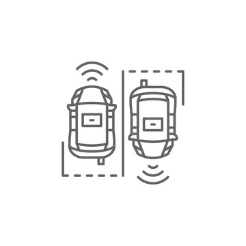 Driverless car icon. Element of auto service icon. Thin line icon for website design and development, app development. Premium icon