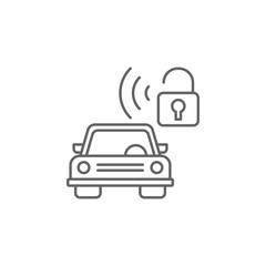Car, safety, lock icon. Element of auto service icon. Thin line icon for website design and development, app development. Premium icon