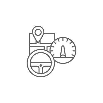 Speedometer, car icon. Element of auto service icon. Thin line icon for website design and development, app development. Premium icon