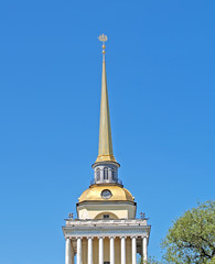 Fragment of the building of the Admiralty. St. Petersburg