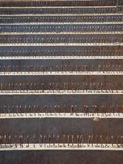 Formwork in the construction of the foundations of a building