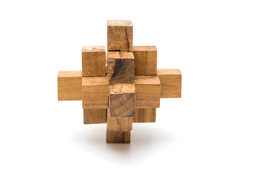 Wooden blocks puzzle toy