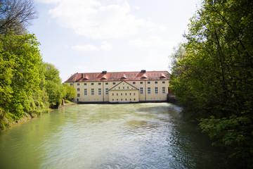 Blick von der Schinderbrücke, Isar, Flauchersteck