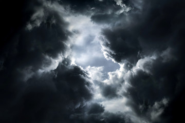 Hole in the Dramatic Clouds