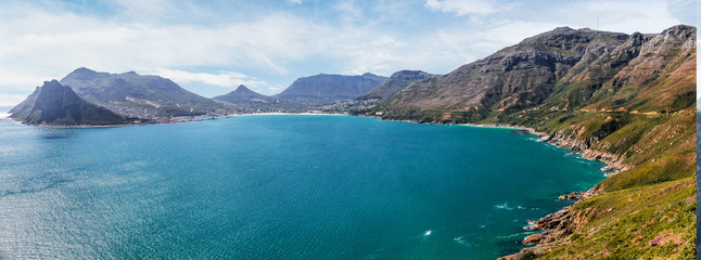 Panorama of Hout Bay, Cape town ,South Africa from Chapmans peak drive