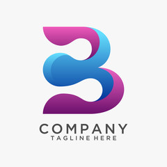 Obraz premium Letter B unique logo design