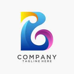Letter B unique logo design