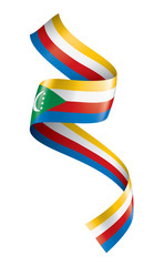 Comoros flag, vector illustration on a white background