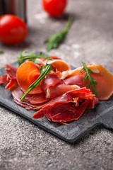 Traditional Spanish cured meat jamon