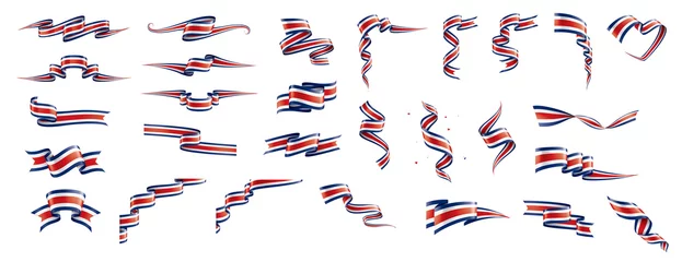 Foto op Aluminium Costa Rica flag, vector illustration on a white background © butenkow