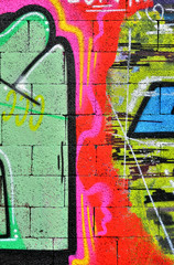 wall sprayed with graffiti