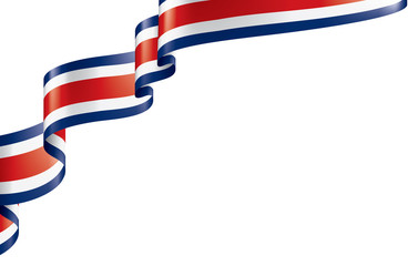 Costa Rica flag, vector illustration on a white background - obrazy, fototapety, plakaty