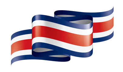 Costa Rica flag, vector illustration on a white background