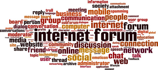 Internet forum word cloud