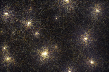 Fototapeta premium Biomechanical Cells Artificial Intelligence Neural Brain